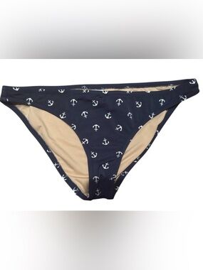 J.Crew Women’s Navy Anchor Print Swim Bottoms Size Small